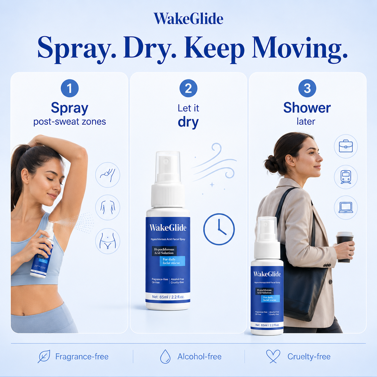 WakeGlide Post-Sweat Reset Spray