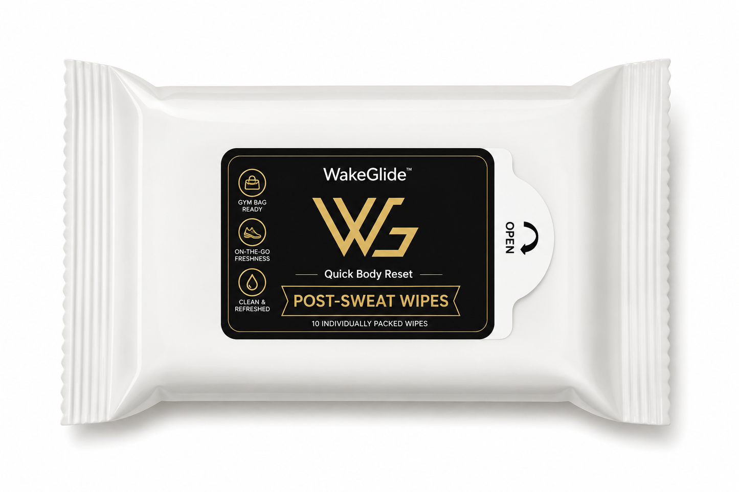 WakeGlide Post-Sweat Quick Wipes