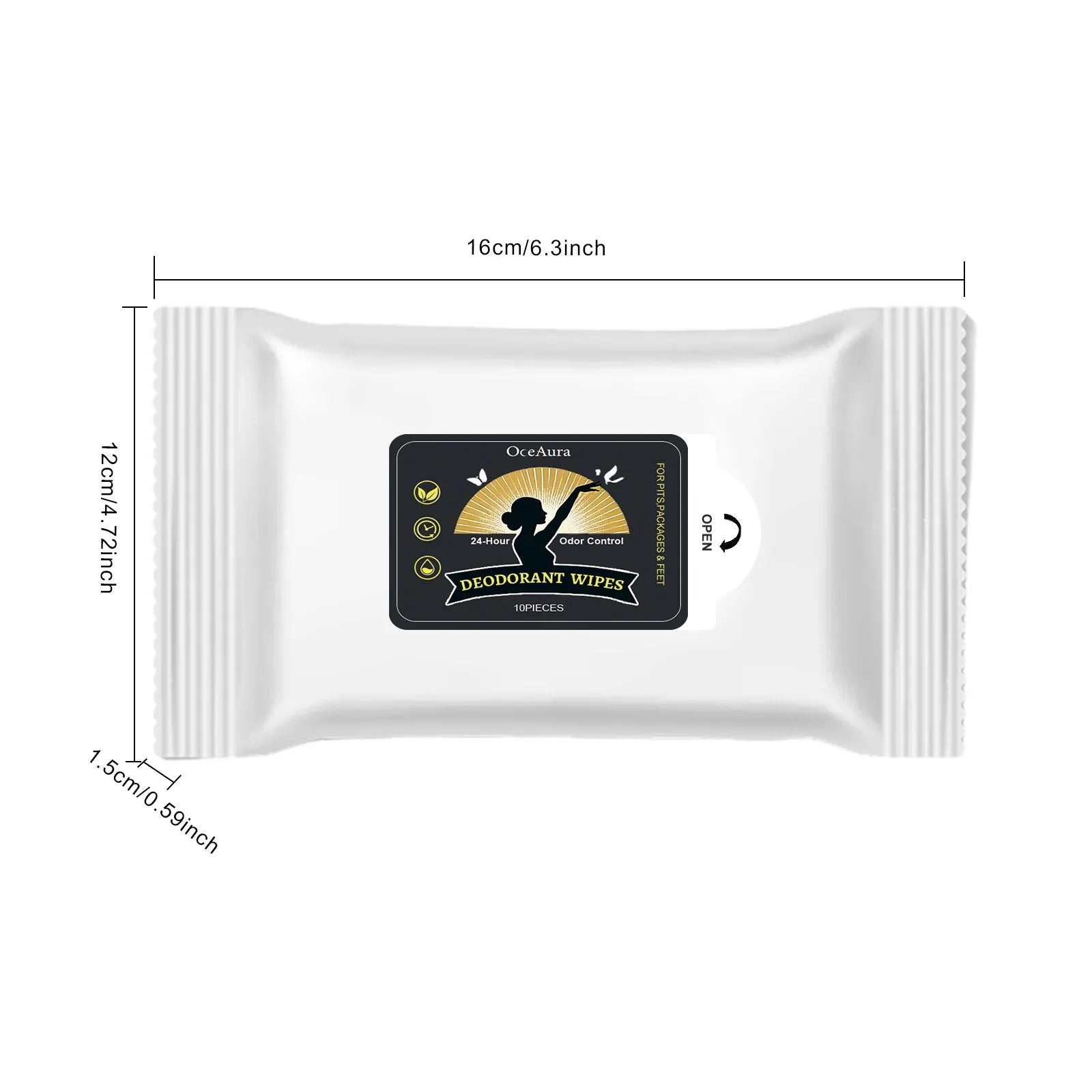 WakeGlide Post-Sweat Quick Wipes